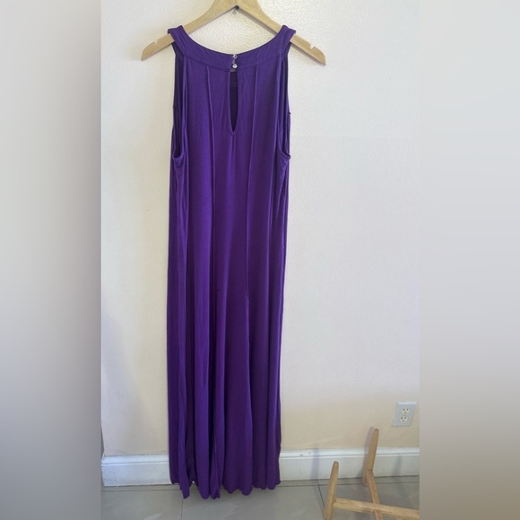 Ashley Stewart Purple Maxi Dress Sleeveless A Keyhole Datail The Back 18/20 W - Picture 7 of 16